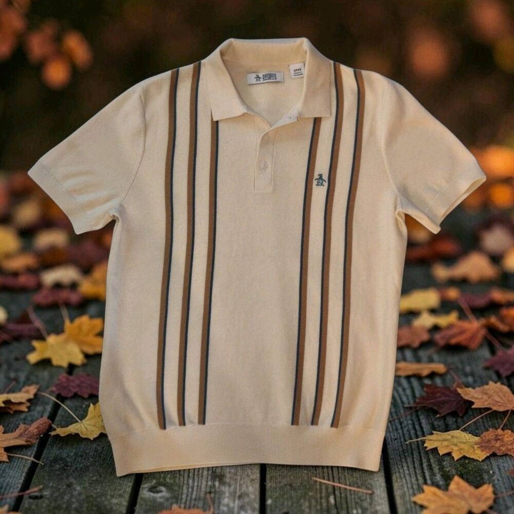 Munsingwear Original Penguin Men's SMALL Polo Sweater Cotton Knit Shirt Retro